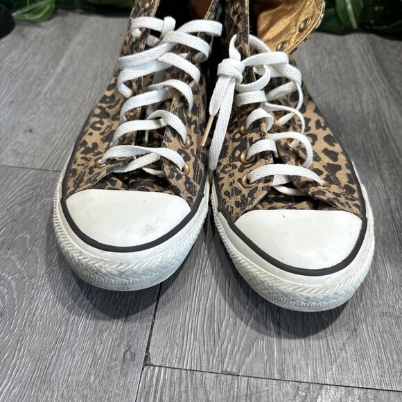 Converse Chuck Taylor All-Star High top Size 10 Womens Cheetah Print Shoes - Picture 3 of 9